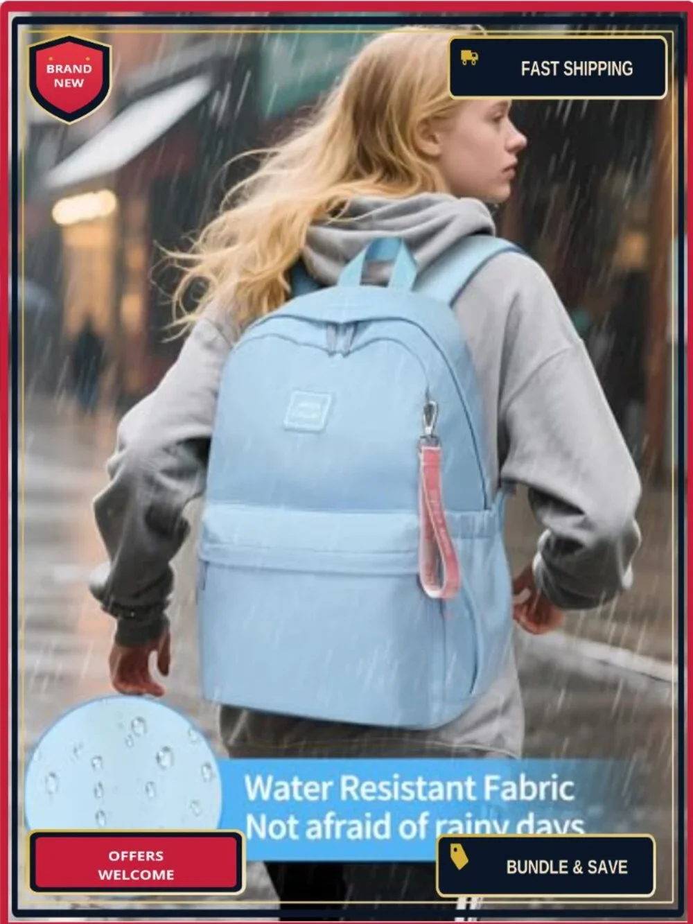 30L Laptop Backpack for Teens College Students Water Resistant Padded